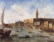 Francesco Guardi The Doge-s Palace and the Molo from the Basin of San Marco Sweden oil painting reproduction